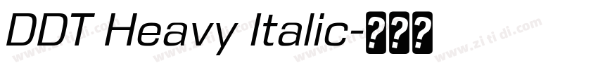 DDT Heavy Italic字体转换